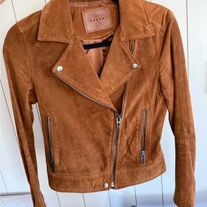 Blank NYC Tan Suede Leather Jacket